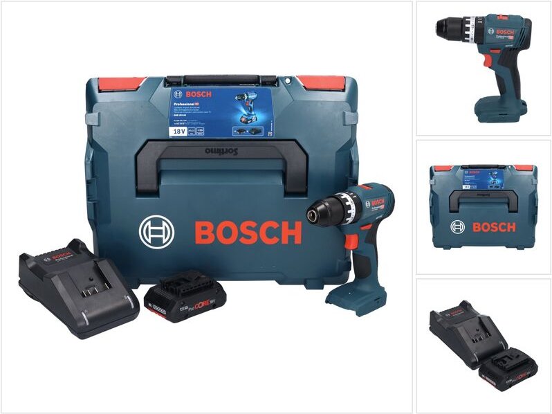 Bosch GSB 18V-45 Akku Schlagbohrschrauber 18 V 45 Nm Brushless + 1x ProCORE Akku 4,0 Ah + Ladegerät + L-Boxx