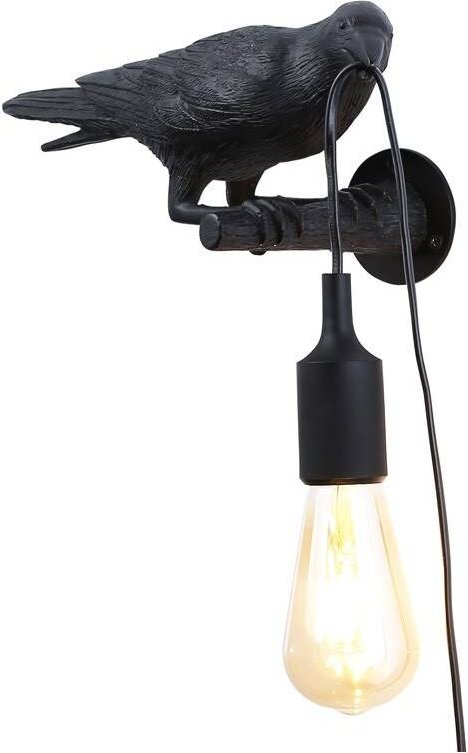 Raben-Wandleuchte aus Harz "Corb"