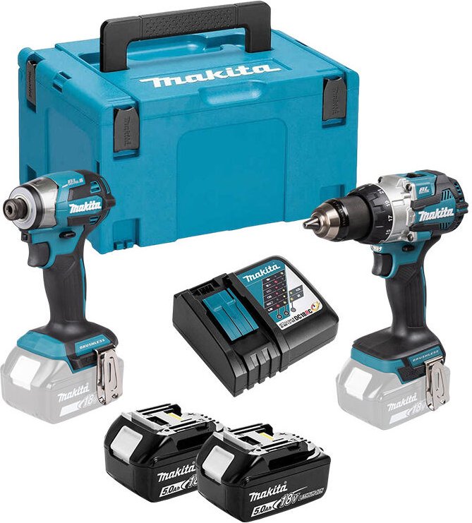 Kombipack 2-Werkzeug-Set 18 V (DHP489 + DTD173) (2 × 5,0 Ah) – MAKITA DLX2528TJ