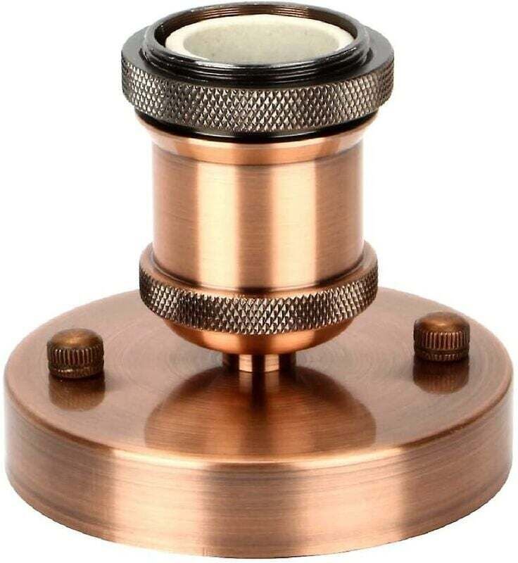 ZVD-Edison Lampenfassung E27 Vintage Lichtfassung Adapter Retro Kronleuchter Ohne Keramikdraht Innen, 1 Packung, Antik M...