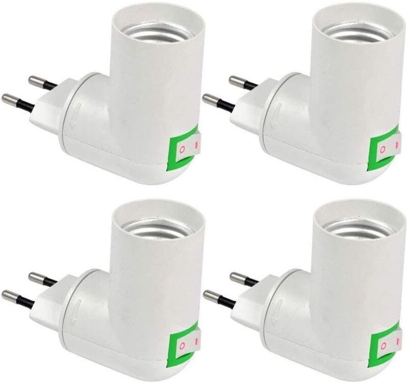 Beijiyi - E27-Fassung mit Funkschalter, Sockel für E27-LED-Glühbirne, Kunststofffassung für schnelle Beleuchtung, E27-St...