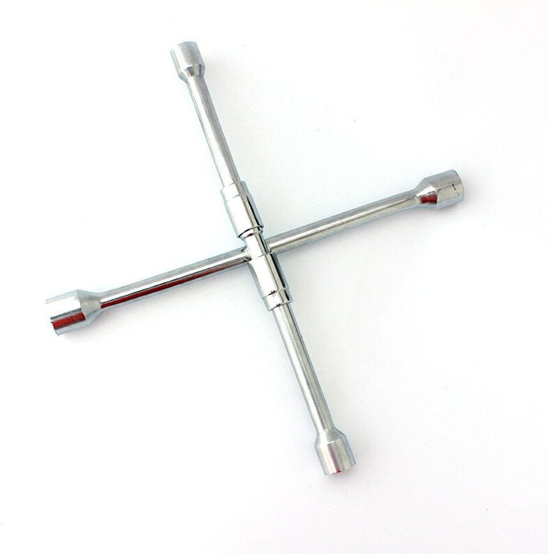 4-Wege-Radmuttern-Kreuzstrebenschlüssel für Autos – Gängige Sechskant-Radmutternschlüsselgrößen 17–19–21–23 mm