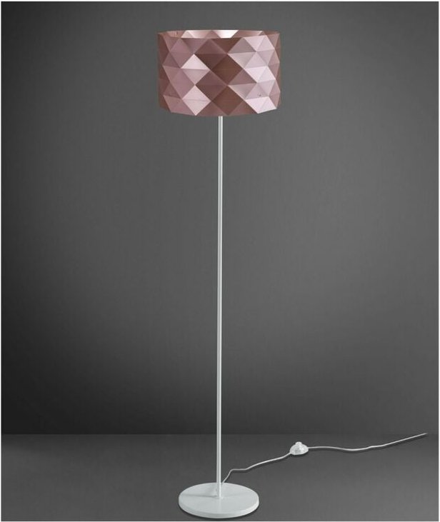 Rosa Metallsockel und Stehlampe 40 x 153h cm