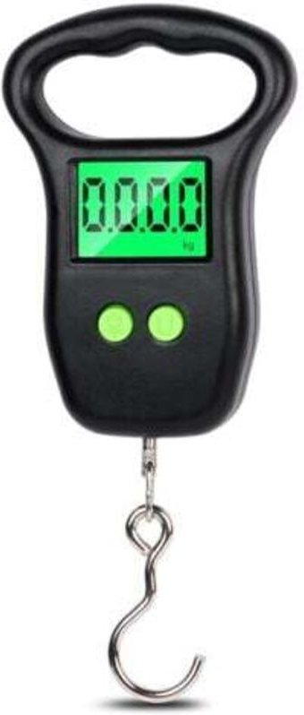 Digitale Hängewaage bis 50 kg, Gepäckwaage, analog, mit Haken, hochpräzise Angelwaage mit LCD-Bildschirm und Tara-Funkti...