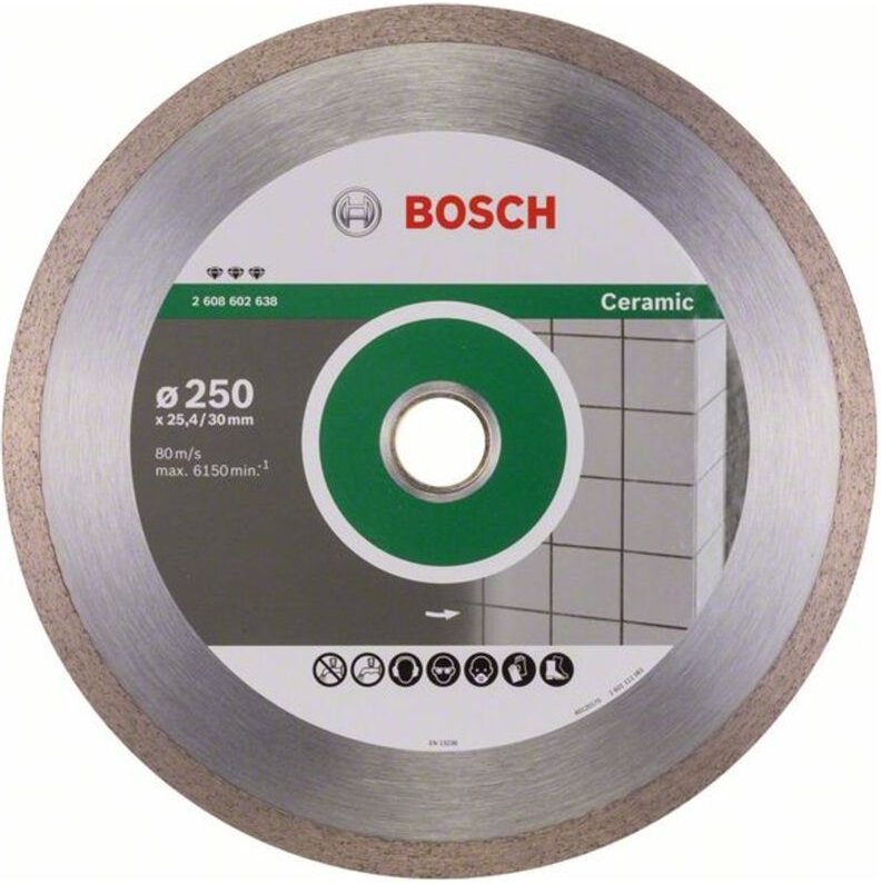Bosch - Diamanttrennscheibe Best for Ceramic, 250 x 30/25,40 x 2,4 x 10 mm