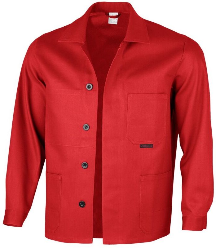 Qualitex Arbeitsjacke "classic", Größe: 58, Farbe: feuerrot