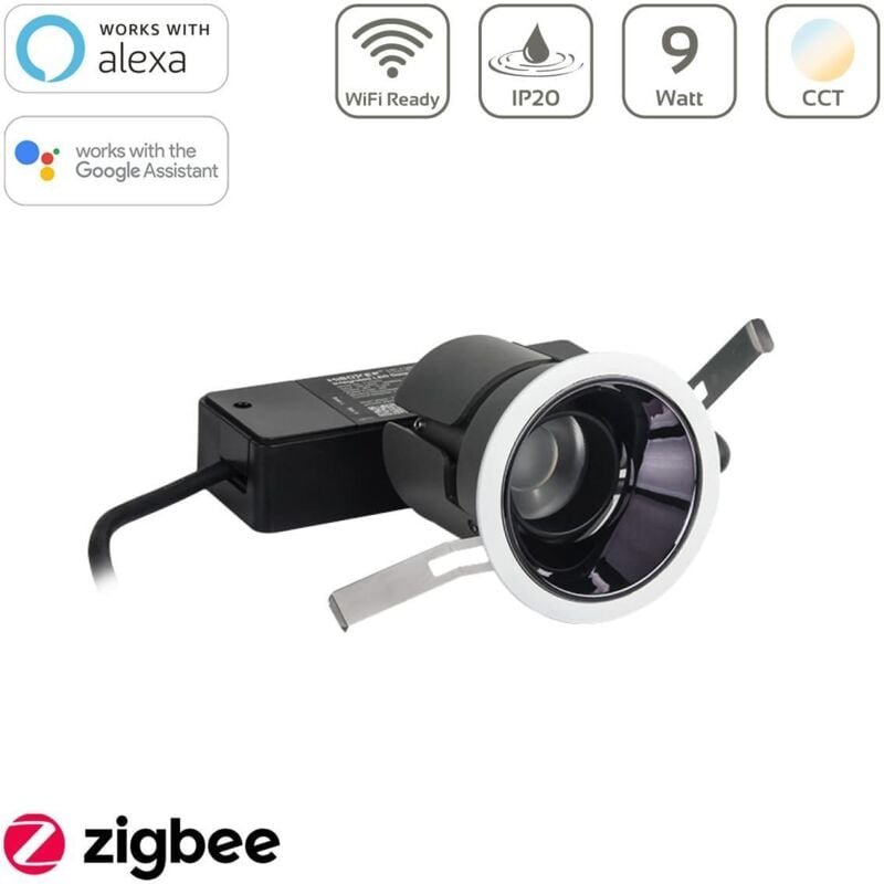 MiBoxer CCT LED Einbaustrahler Zigbee 3.0 + 2,4GHz tief blendfrei 9W Ø89,5mm FUT076ZR