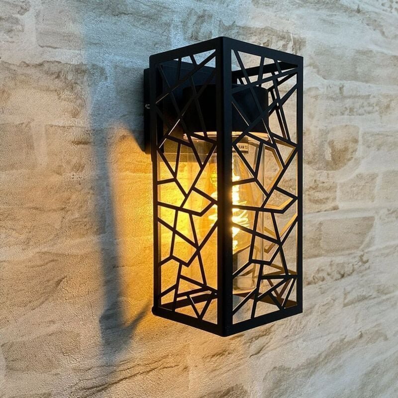 Arum Lighting - Mattschwarze Außenwandleuchte misato E27