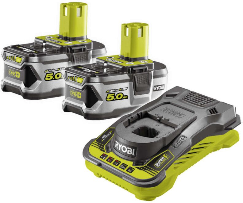 Ryobi Ultra-Schnellladegerät und 18V Batterien Set