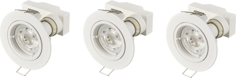 LED-Einbauleuchte 3er Set led GU10 3 w Weiß - Sygonix