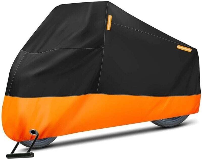 Wasserdichte Motorradabdeckung, wasserdichte Outdoor Indoor Motorradschutzplane, 210D Regenstaub-UV-Schutz, Motorradabde...