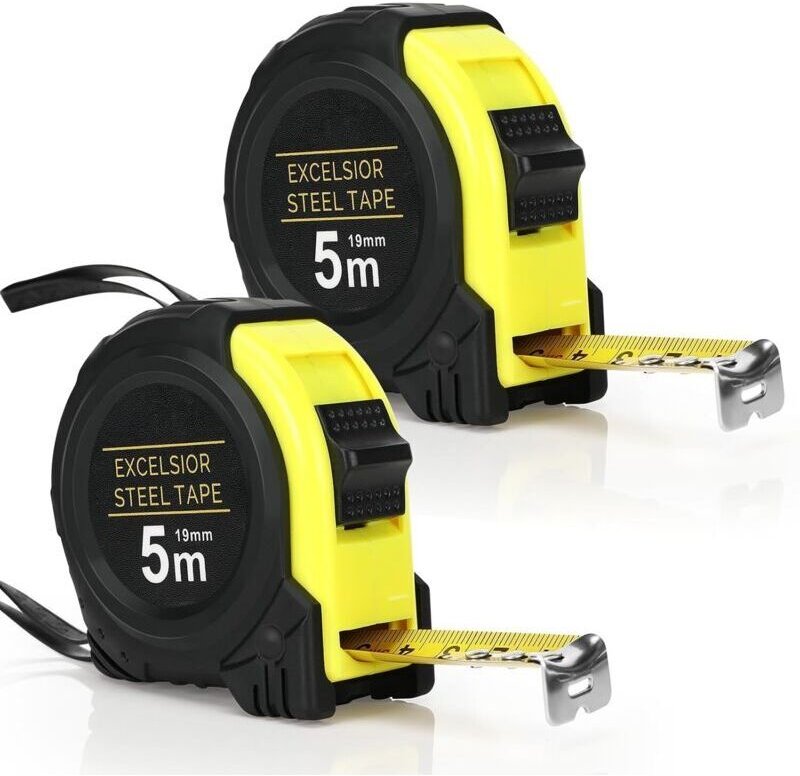 Stück 5 m Maßband, korrosionsbeständiges Band, Klingenschutzbeschichtung, robustes Maßband mit Gürtelclip, hochwertiger ...