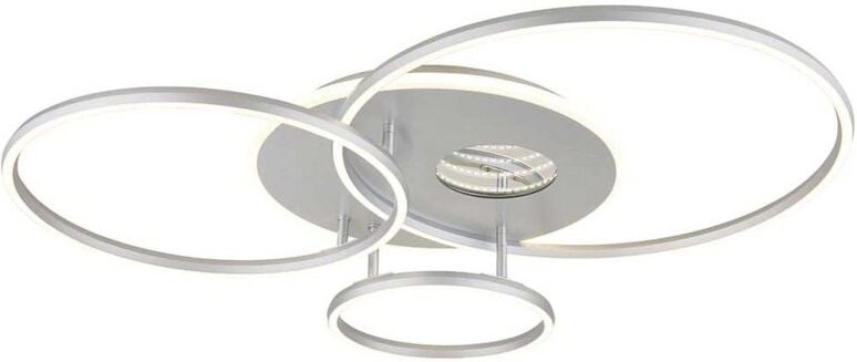 Designleuchte Deckenlampe Fernbedienung LED 3D-Effekt Dimmer Timer silber CCT