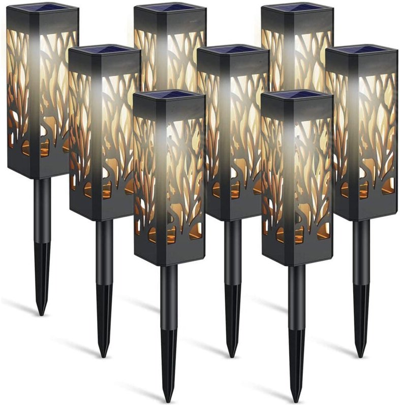 Solarleuchten für den Außenbereich, 6 Stück, Gartendekoration, Solarlaterne mit warmweißem Licht, IP65 wasserdicht, für ...