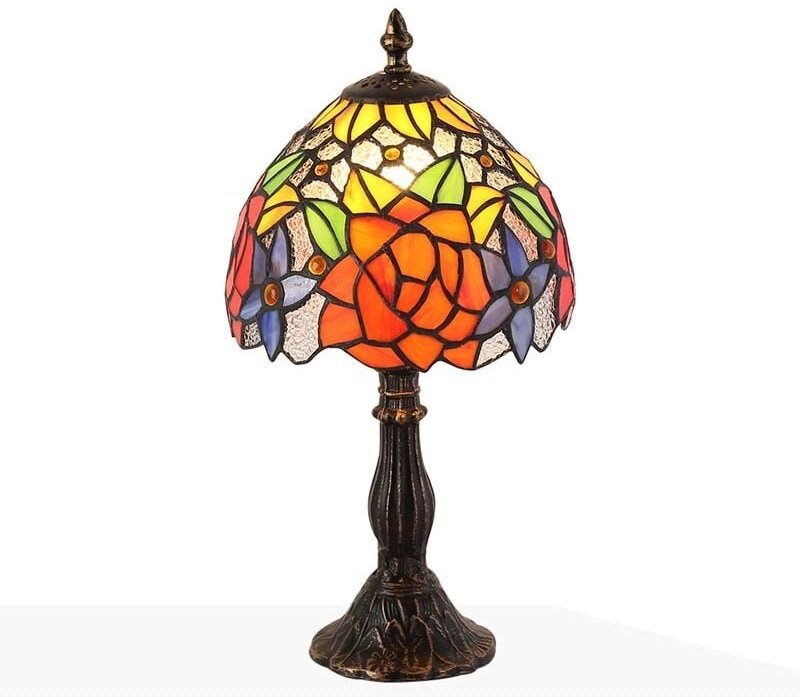 Von Tiffany inspirierte Tischlampe mit Glasmosaik