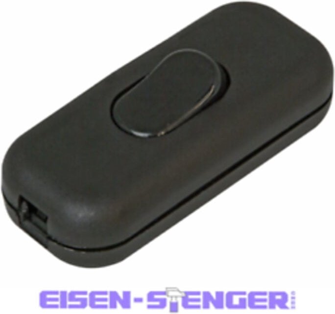 Kopp - Schnurzwischenschalter, 1-polig, 6A, schwarz - 191305087