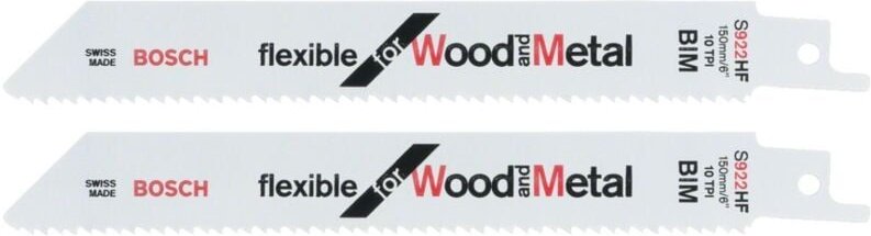 2x Säbelsägeblatt s 922 hf Flexible for Wood and Metal - 2608656039 - Bosch
