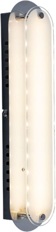 LED Design Wand Leuchte Glas Opal Chrom Lampe Wohn Zimmer Beleuchtung Spot Strahler