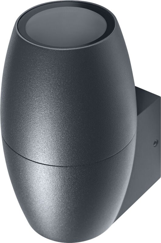 Led Wandleuchte für 1x GU10 Leuchtmittel, Design Leuchte für Aussen in Kanonenoptik, für 1-seitige indirekte Beleuchtung...