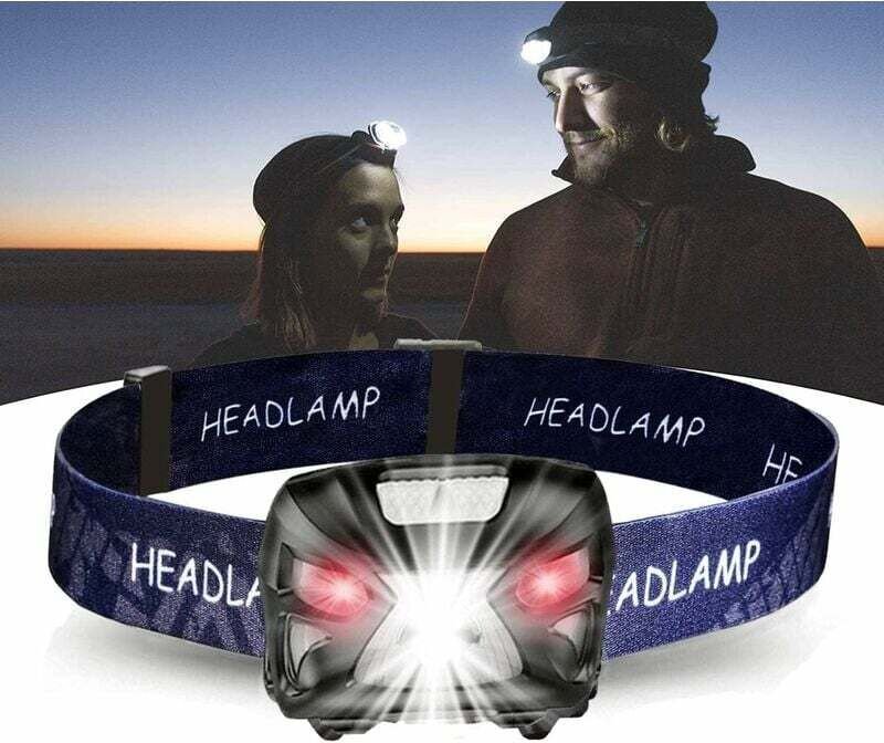 LED-Stirnlampen, wiederaufladbare USB-Stirnlampe mit 150 lm, 6 Modi, IPX4-wasserdicht, zoombare Taschenlampe mit Bewegun...