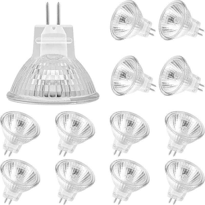 Thumbnail - MR11-Halogenlampen (12 Stück), GU4-Halogenlampe 12 V, 20 W, Mr11 GU4 dimmbare Glühbirnen-Glasabdeckung für Deckenleuchte...
