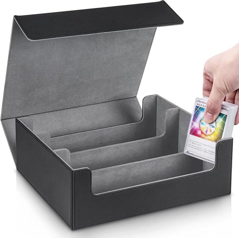 Kartenaufbewahrungsbox, Magic-Kartenaufbewahrungsbox, Aufbewahrungsbox bietet Platz für bis zu 1800 Karten, magnetische ...