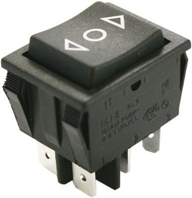 Electro Dh - Zweipoliger Schalter 11.405.I/TP Typ 3-Positionsschalter 16A/250V Faston on-off-on Farbe Schwarz 8430552113...