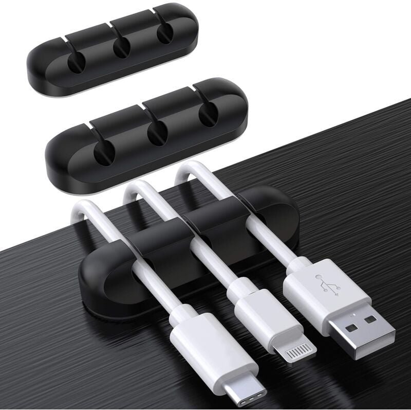 Thumbnail - XVX - Cable Clips Organizer da scrivania, 3 confezioni di portacavi, organizer per cavi, gestione cavi, organizer per ca...