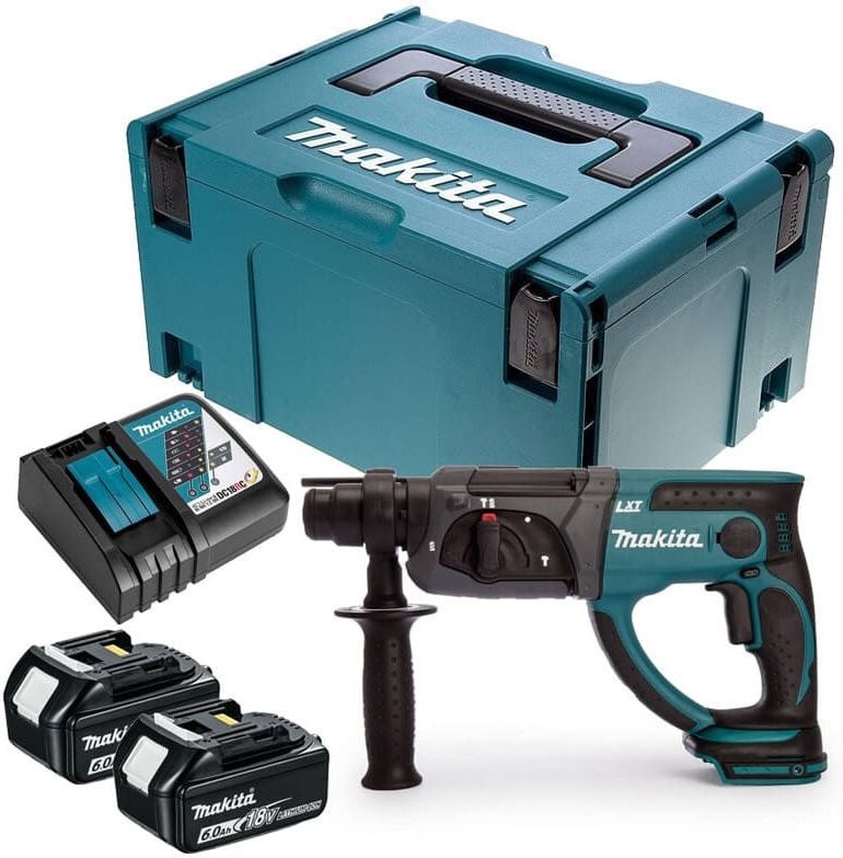 Makita - Meißelhammer SDS-Plus 2J 18V lxt (2x6,0 Ah) in makpac DHR202RGJ