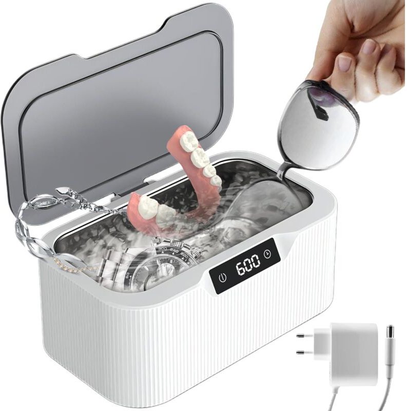 Ultraschallreinigungsgerät, Brillenreinigungsgerät, 500-ml-Ultraschallreiniger, Ultraschallbad, Reiniger mit 4 Timerfunk...