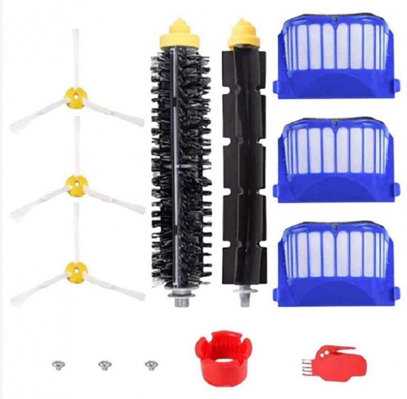 BEBUSINGOTO Roomba 600 Series Bürstenset - 10-teiliges Zubehörset für Saugroboter (Seitenbürsten, Filter, Cerda-Bürsten ...