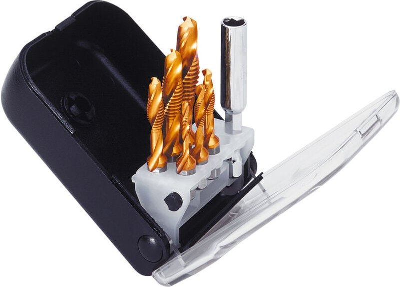 Exact - Gewindebohrer sge Bit-Satz ClipSet b SGE-Bits hssg M3-M10 tin Gewindebohrer