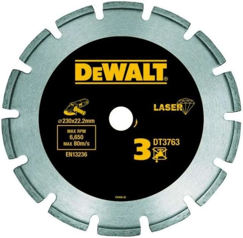 Dewalt - Zubehör - Diamanttrennscheibe für harte Materialien 230x22,23 mm DT3763