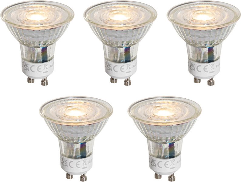 5er-Set GU10 50mm LED-Glühbirnen Klar 1W 80 lm 2200K