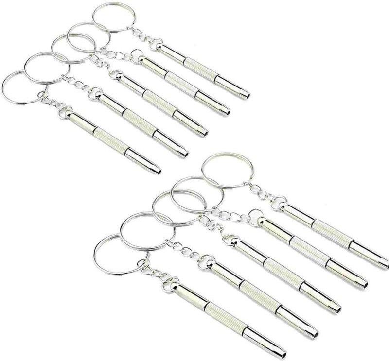 Bluedeer - 10 Stück Schraubendreher für Brillen, 3-in-1 Taschenschraubendreher mit Doppelspitze, Ideal zur Reparatur von...