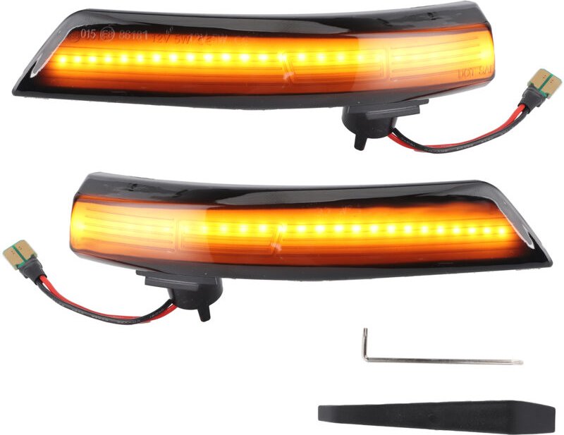 Thumbnail - Jeffergarden - Paar Rückspiegel-Blinker, dynamische LED-Blinker mit fließendem Licht, passend für Ford Focus mk 2 3