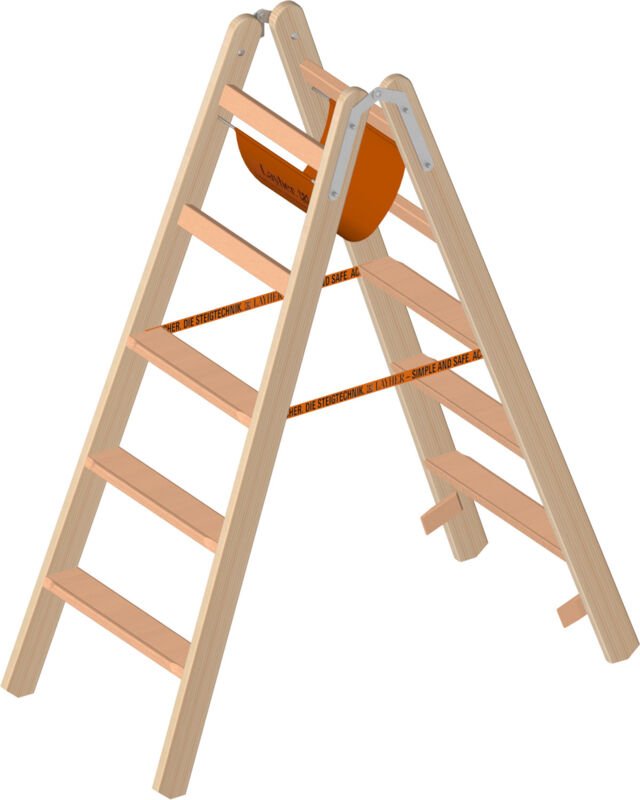 Le Holz - Stufen - Stehleiter 2X5 - Layher