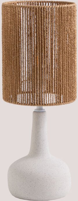 Tischlampe aus Keramik Tiltil Gardenia Weiß - Sklum