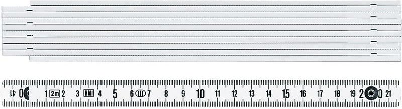 Gliedermaßstab 1041 Länge 1 m mm/cm eg iii Kunststoff weiß