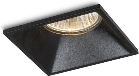 Schwarzer Einbaustrahler zuri sq 230V GU10 35W