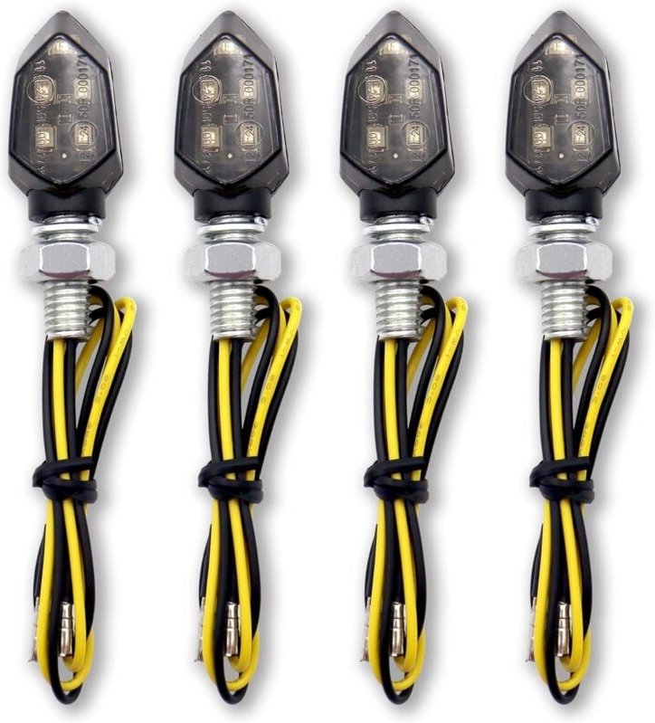 4 x led Motorrad Blinker, 12V wasserdichte Mini Motorrad Lichter, E-geprüft für Motorrad, Tretautos - Lntyq