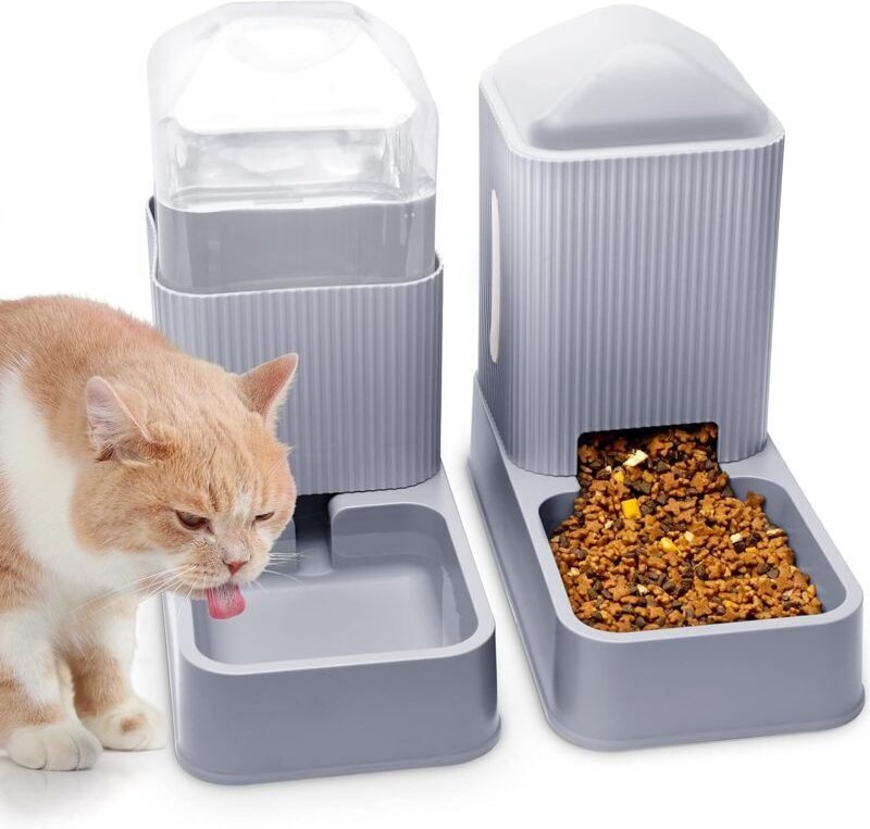 Automatischer Futter- und Wasserspender für Katzen und Hunde, 3,8 l