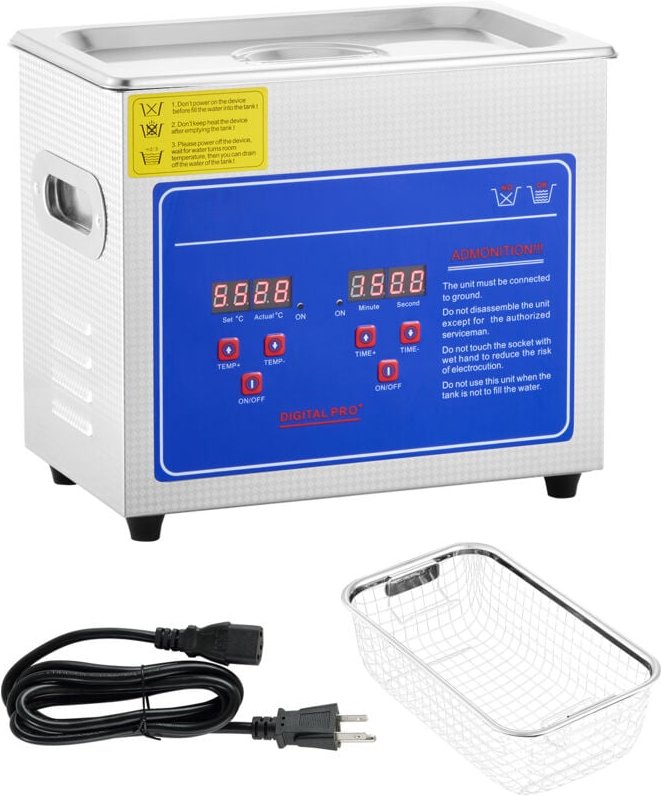 Thumbnail - 2.85L Professioneller Ultraschallreiniger, Digitaler Timer & Heizung, Edelstahl, 40kHz Schallreiniger für Schmuck, Brill...