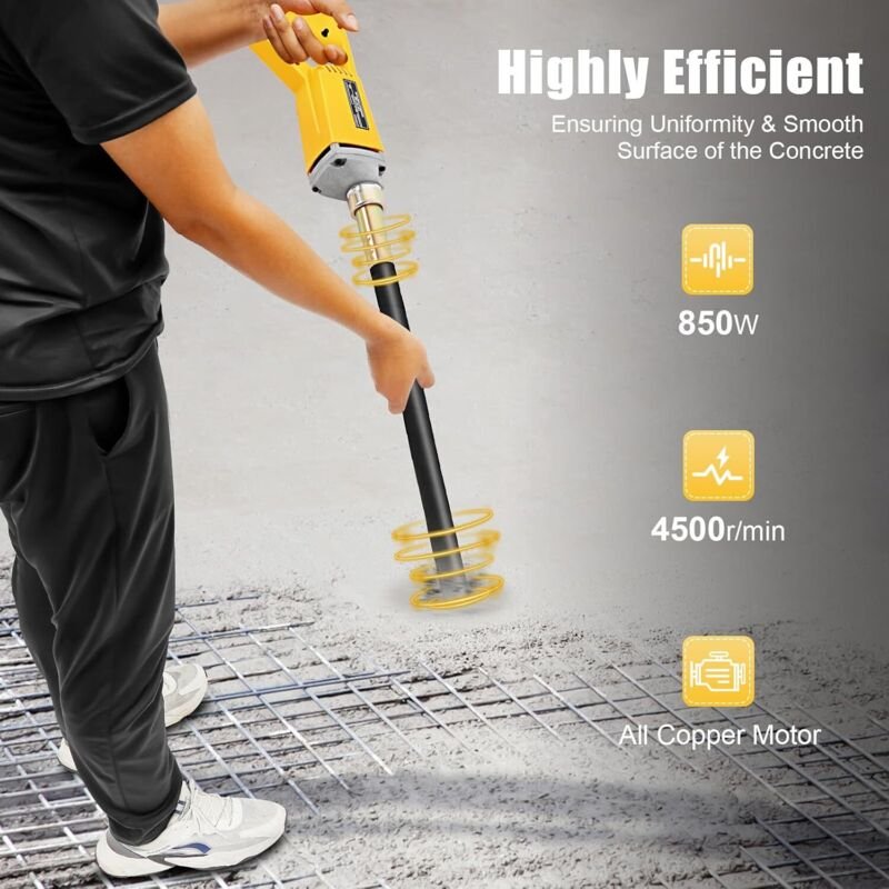 Betonmischer - 800W elektrischer Betonmischer Flaschenmischer 5600 r/min Schnellblasen Betonmischer manuell Betonversich...