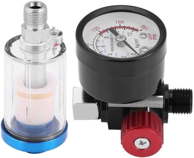 Delaman Luftdruckregler Spritzpistole Wasserfilter-Abscheider-Kit