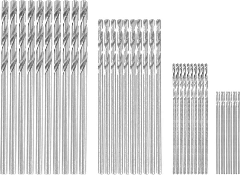 Tlily - 40 Stück Mini-Bohrer hss Bit 0,5 mm-2,0 mm Zylinderschaft pcb Twist Bits Set