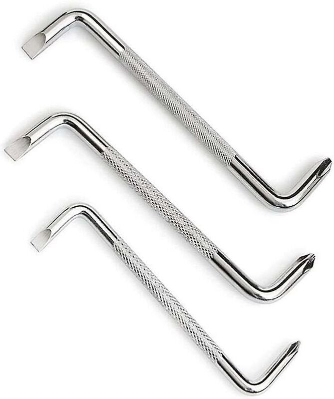 Set aus 3 versetzten Schraubendrehern, bestehend aus einem magnetischen Schlitzschraubendreher, einem Z-Schraubendreher ...