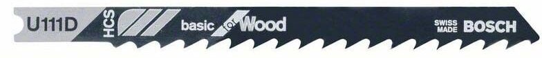 3x Stichsägeblatt u 111 d Basic for Wood - 2608637559 - Bosch
