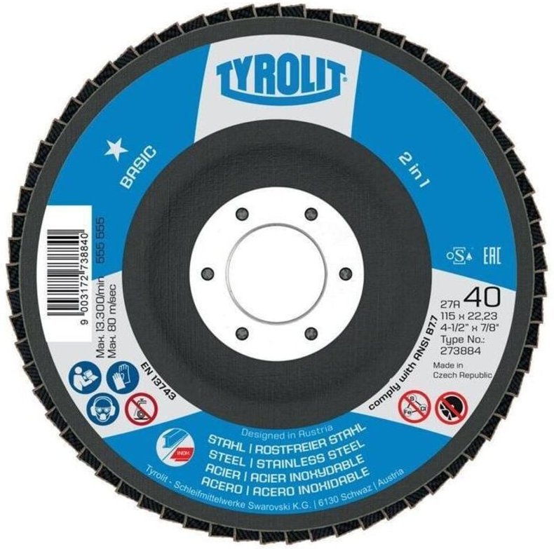 Fächerscheibe 27CLA Ø125x22,23 ZA60Q-B Tyrolit