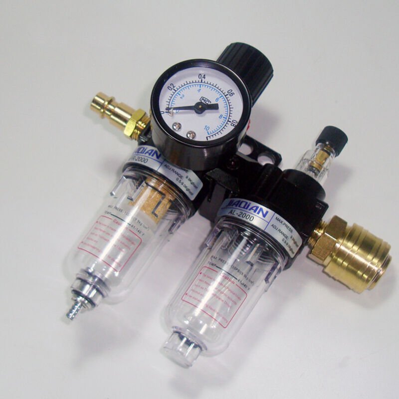 1/4"-Kompressorreglerfilter – Öl-Wasser-Abscheider – Aluminiumlegierung – Für Kompressoren und Druckluftwerkzeuge